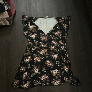 Soft stretchy sap sleeve faux tie dress juniors size XXL